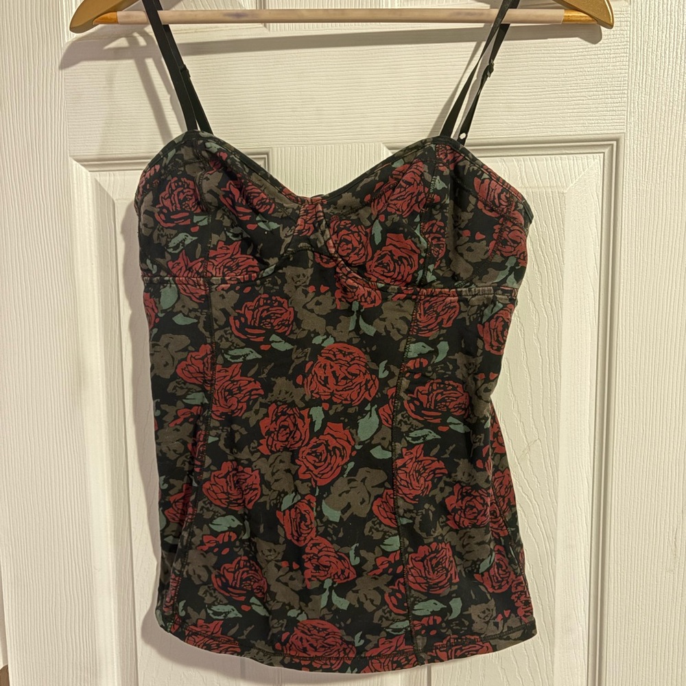 Aritzia Talula Rose Print Bustier